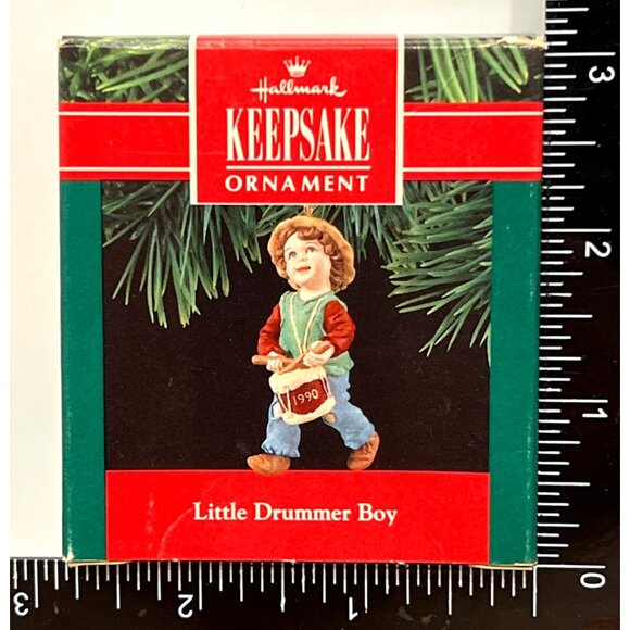 HANDCRAFTED 1990 HALLMARK KEEPSAKE ORNAMENT QX523-3 LITTLE DRUMMER BOY - Picture 1 of 6